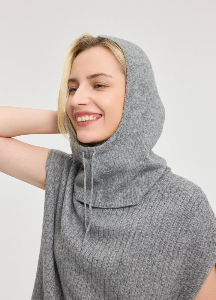 Cashmere Ribbed Balaclava