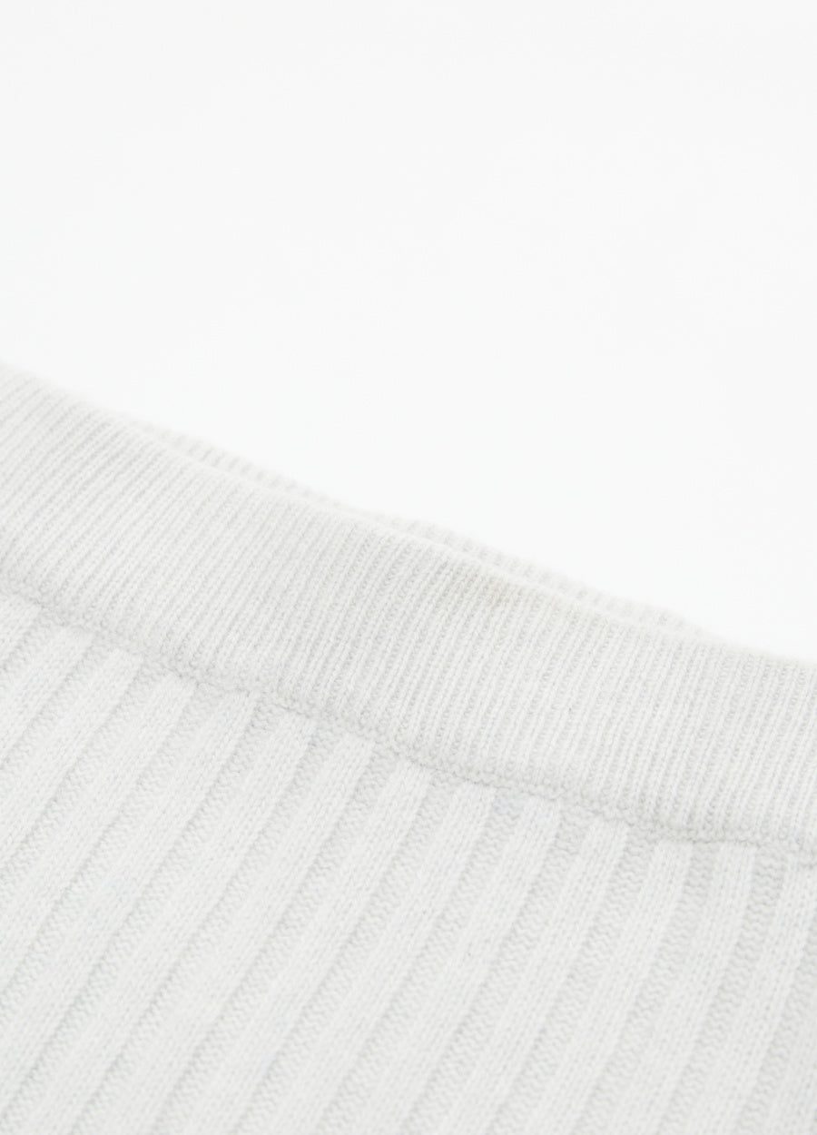 Cashmere Ribbed Midi Skirt