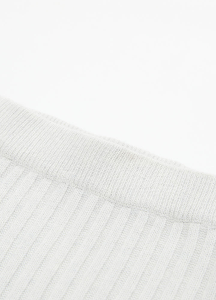 Cashmere Ribbed Midi Skirt