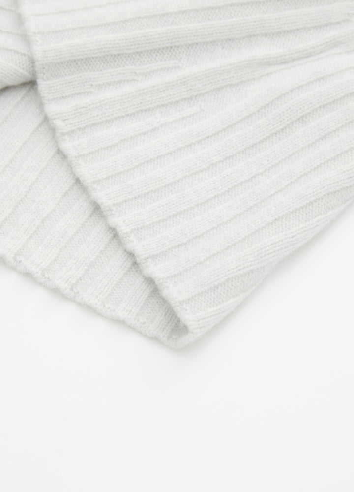 Cashmere Ribbed Midi Skirt
