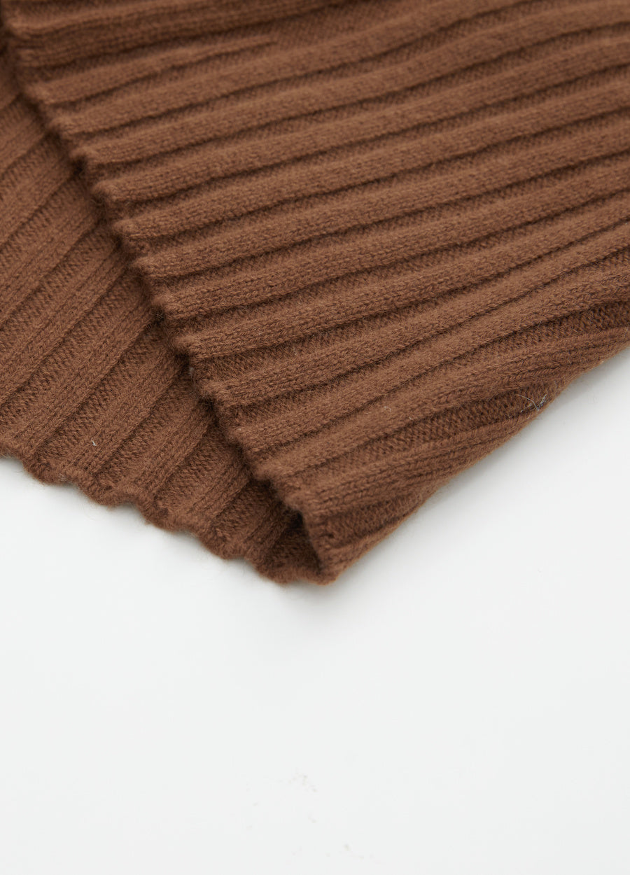 Cashmere Ribbed Midi Skirt