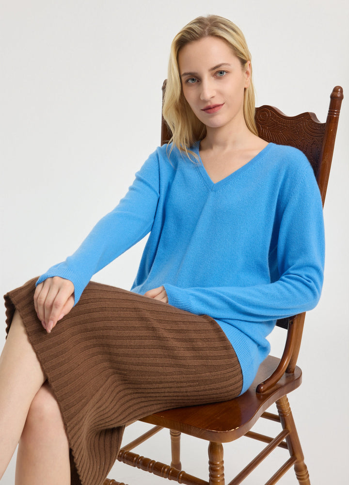 Cashmere Ribbed Midi Skirt