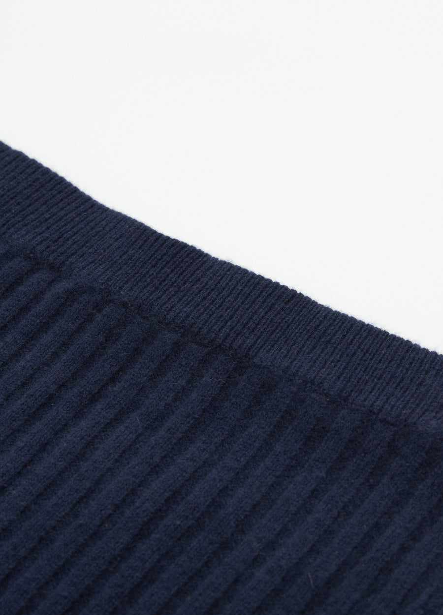 Cashmere Ribbed Midi Skirt