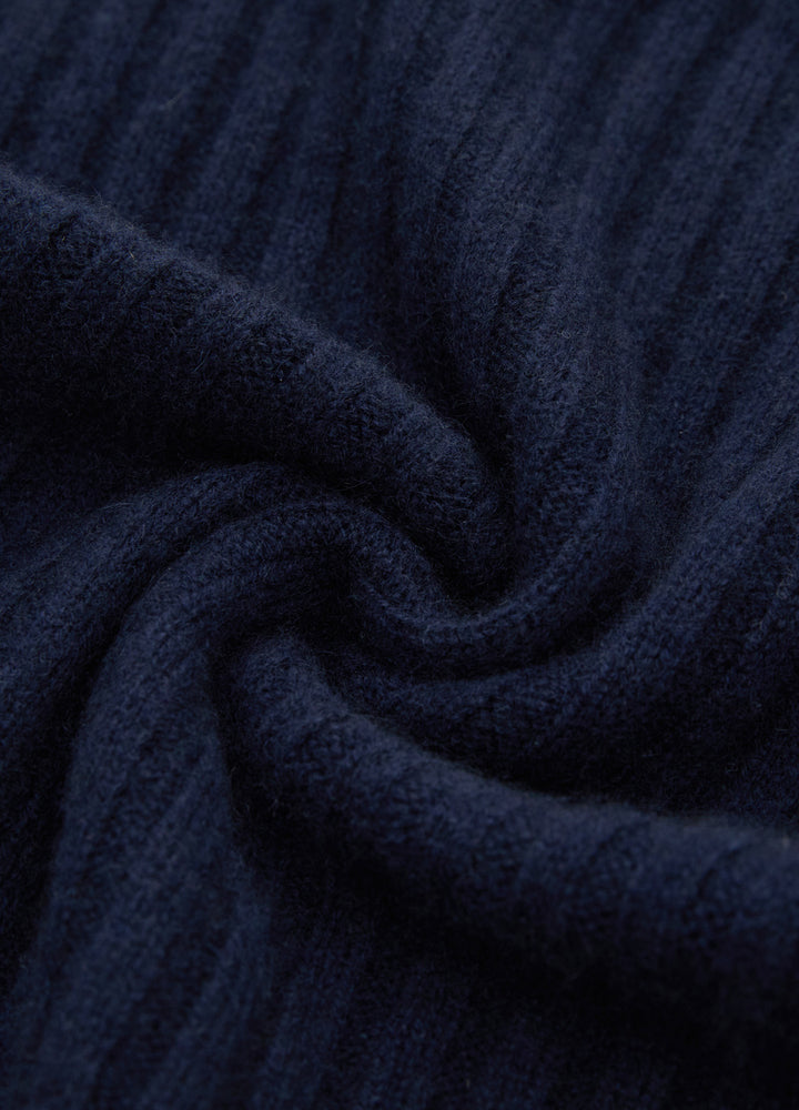 Cashmere Ribbed Midi Skirt