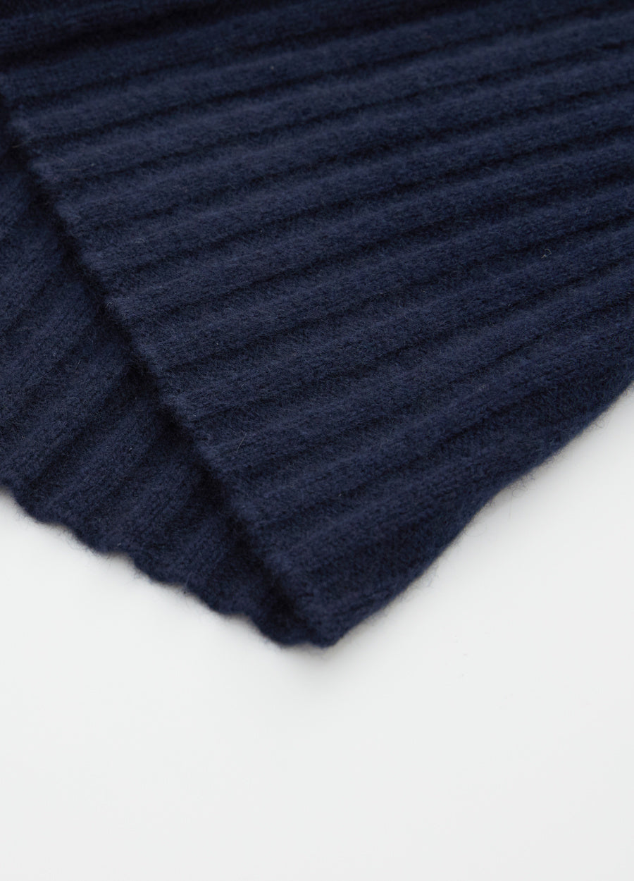 Cashmere Ribbed Midi Skirt