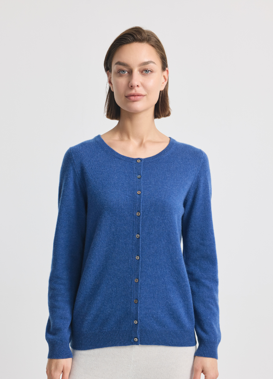 Cashmere Crew Neck Cardigan
