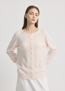Cashmere Crew Neck Cardigan