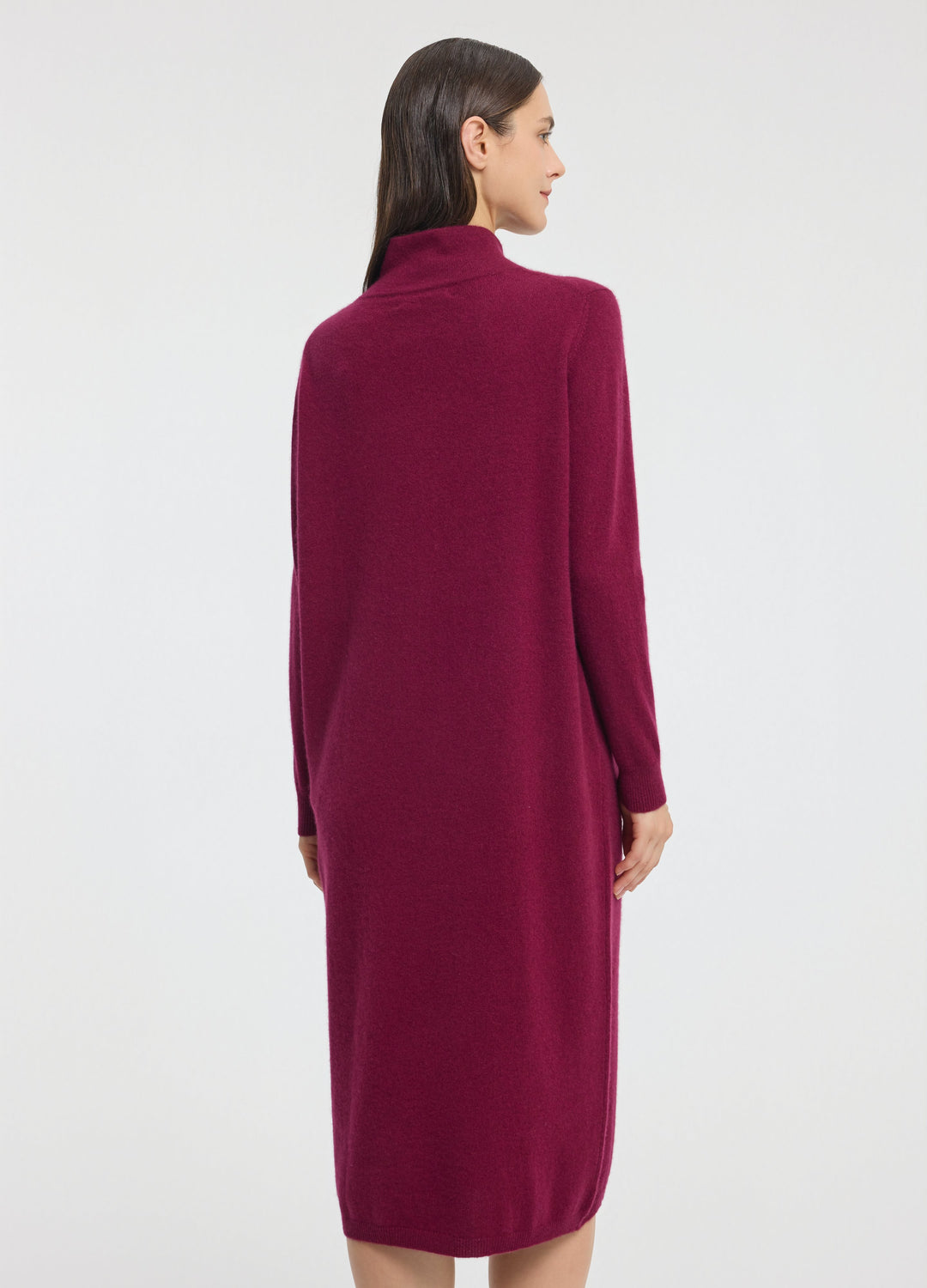 Cashmere Relaxed Funnel Neck Dress