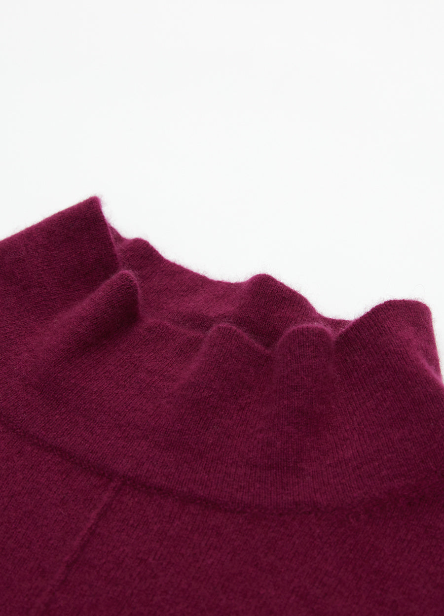 Cashmere Relaxed Funnel Neck Dress