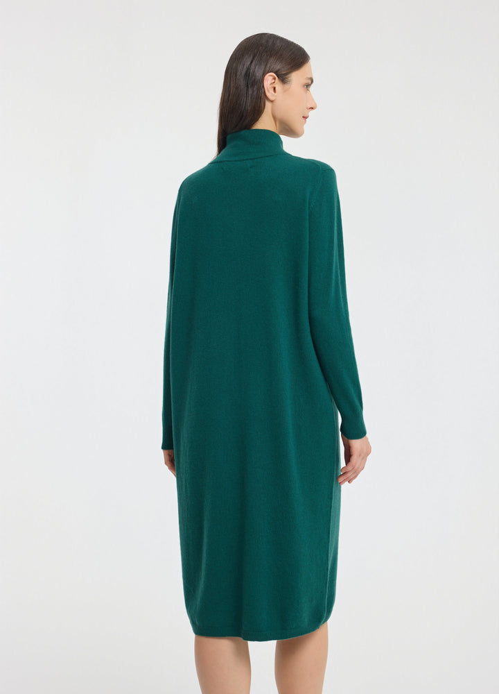 Cashmere Relaxed Funnel Neck Dress