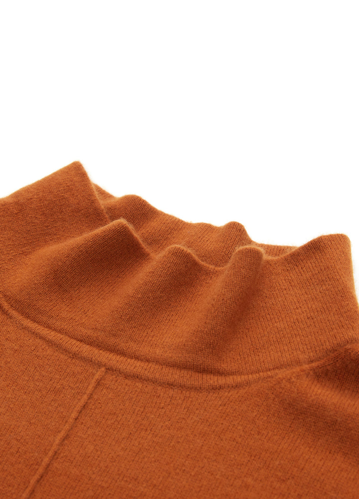 Cashmere Relaxed Funnel Neck Dress