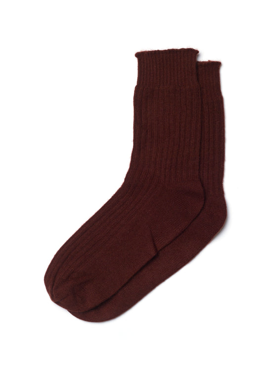 Cashmere Ribbed Socks