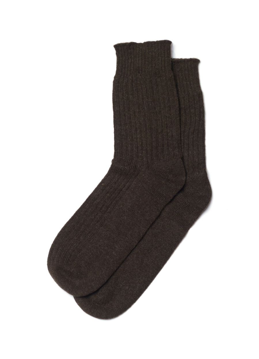 Cashmere Ribbed Socks
