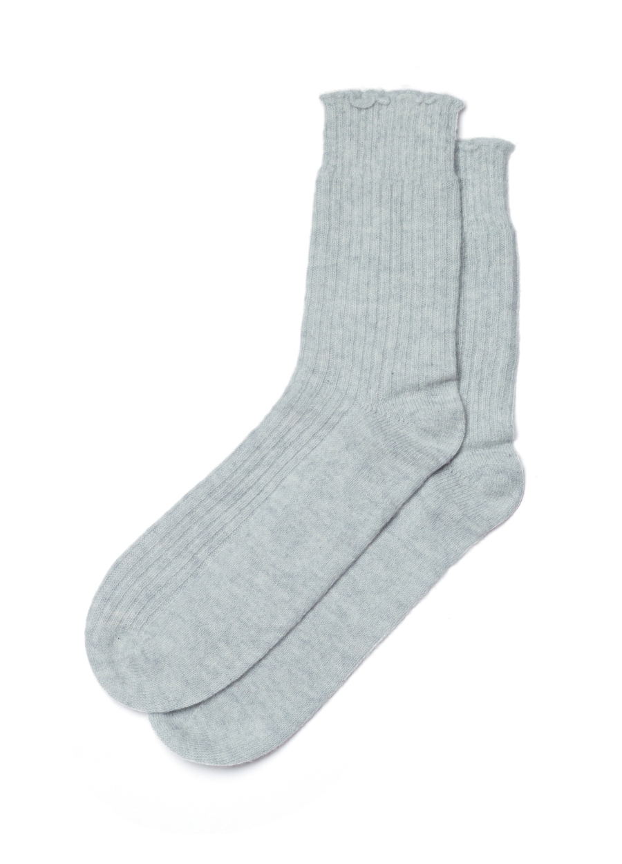 Cashmere Ribbed Socks