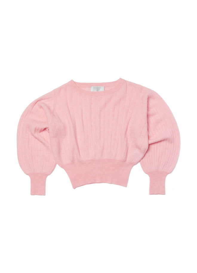 Cashmere Rosa Ribbed Crew