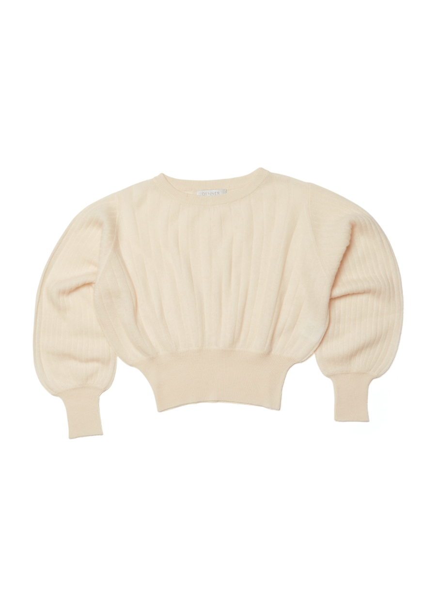 Cashmere Rosa Ribbed Crew