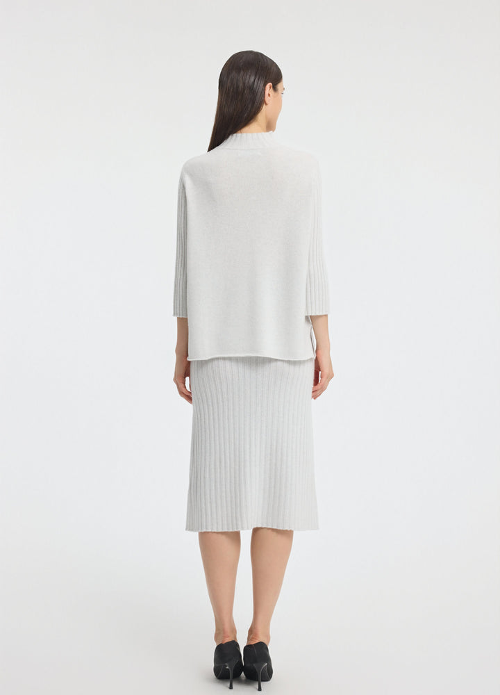 Cashmere Ribbed Short Sleeve Jumper