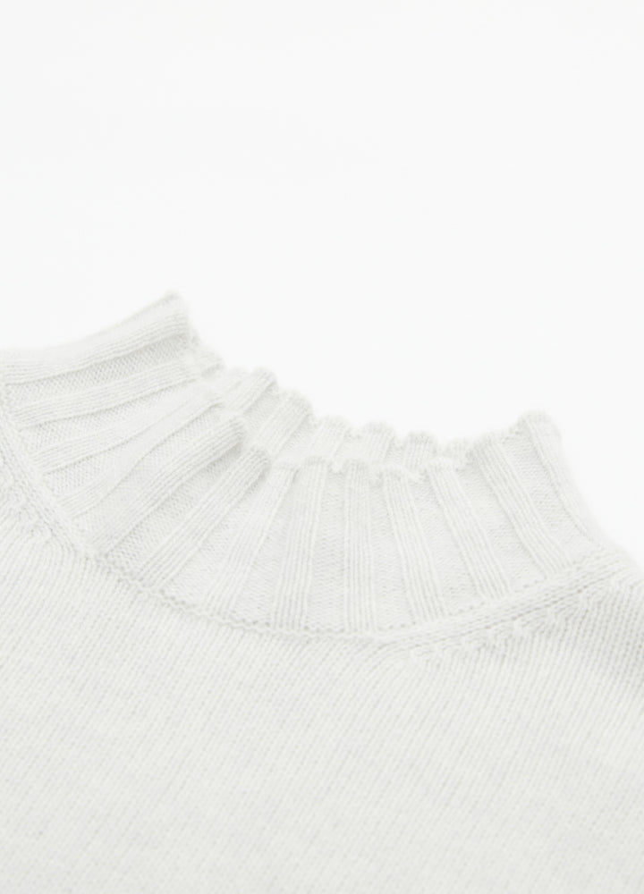 Cashmere Ribbed Short Sleeve Jumper