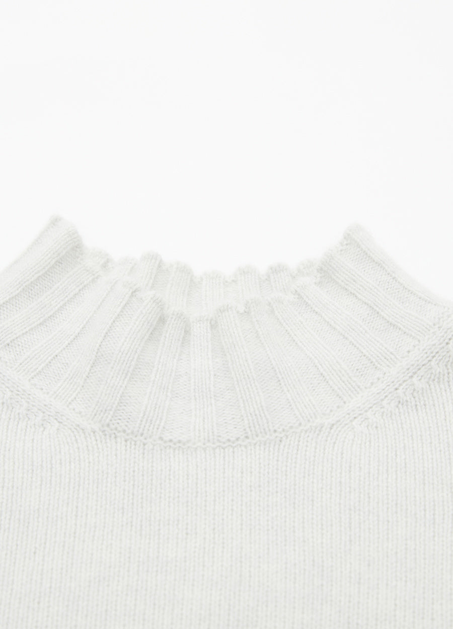 Cashmere Ribbed Short Sleeve Jumper