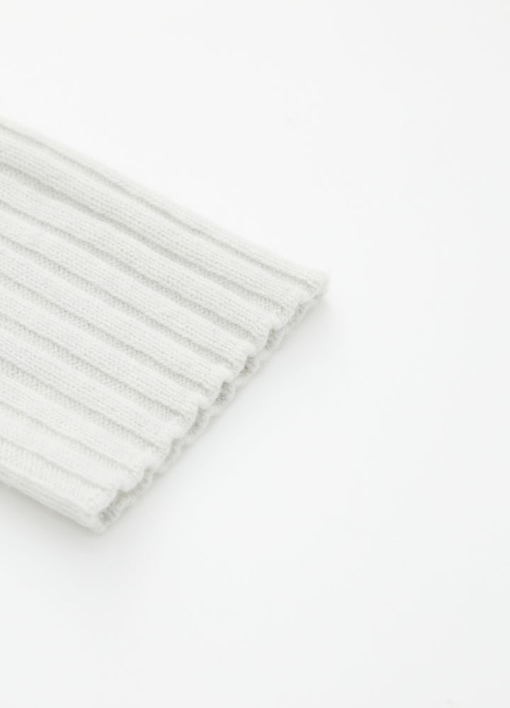 Cashmere Ribbed Short Sleeve Jumper