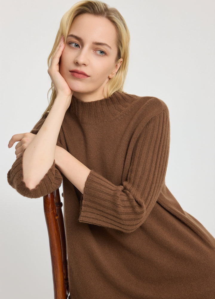 Cashmere Ribbed Short Sleeve Jumper