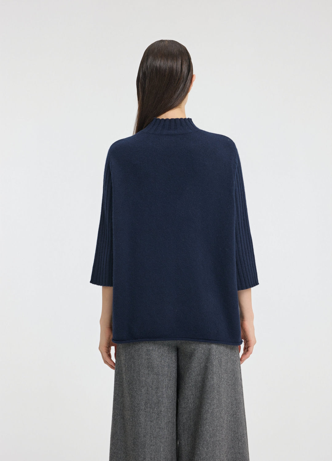 Cashmere Ribbed Short Sleeve Jumper
