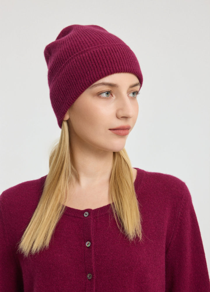 Cashmere Essential Rib Beanie