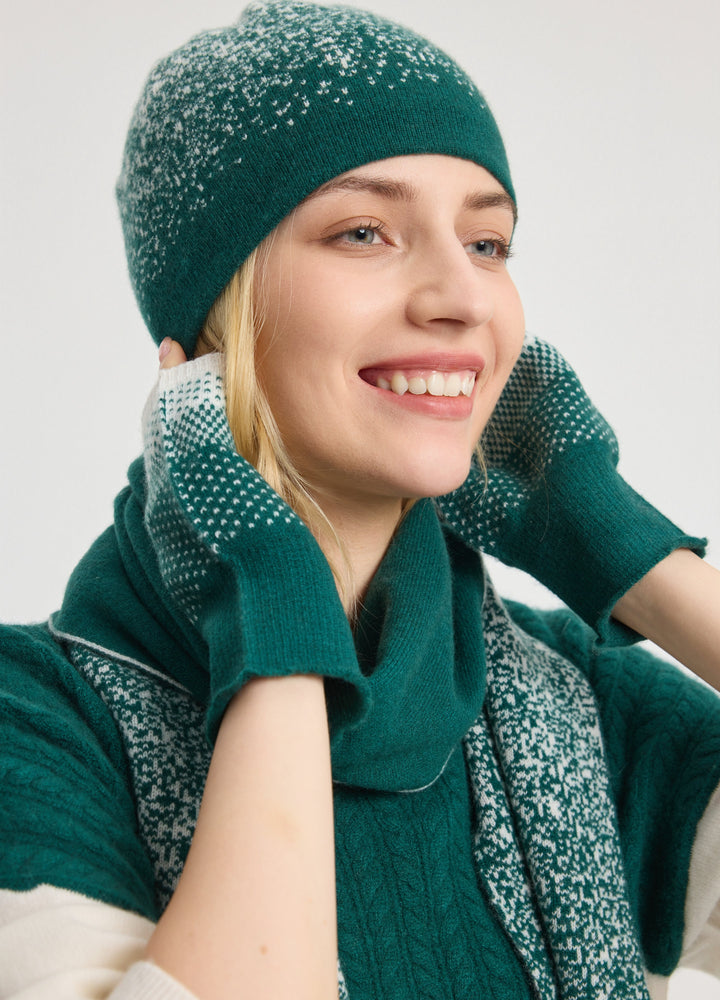 Cashmere Snow Flake Hat