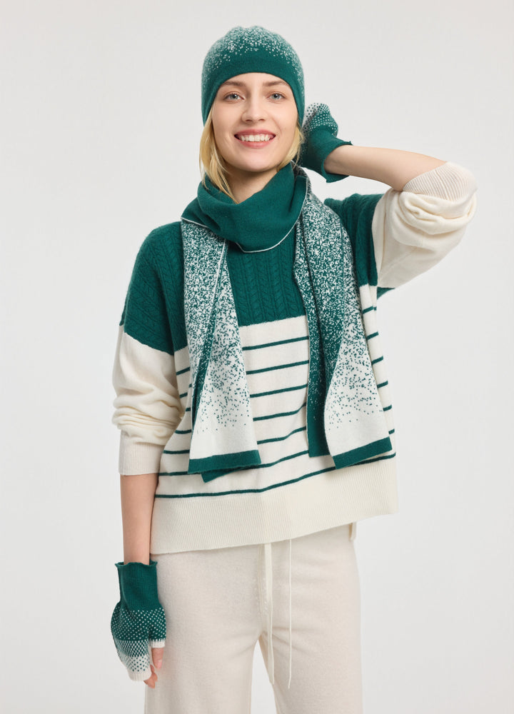 Cashmere Snow Flake Scarf