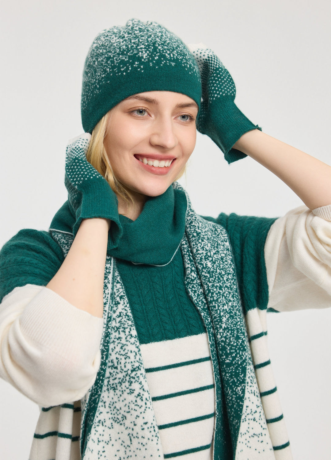 Cashmere Snow Flake Scarf
