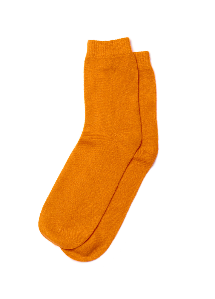 Denner cashmere Socks in Orange