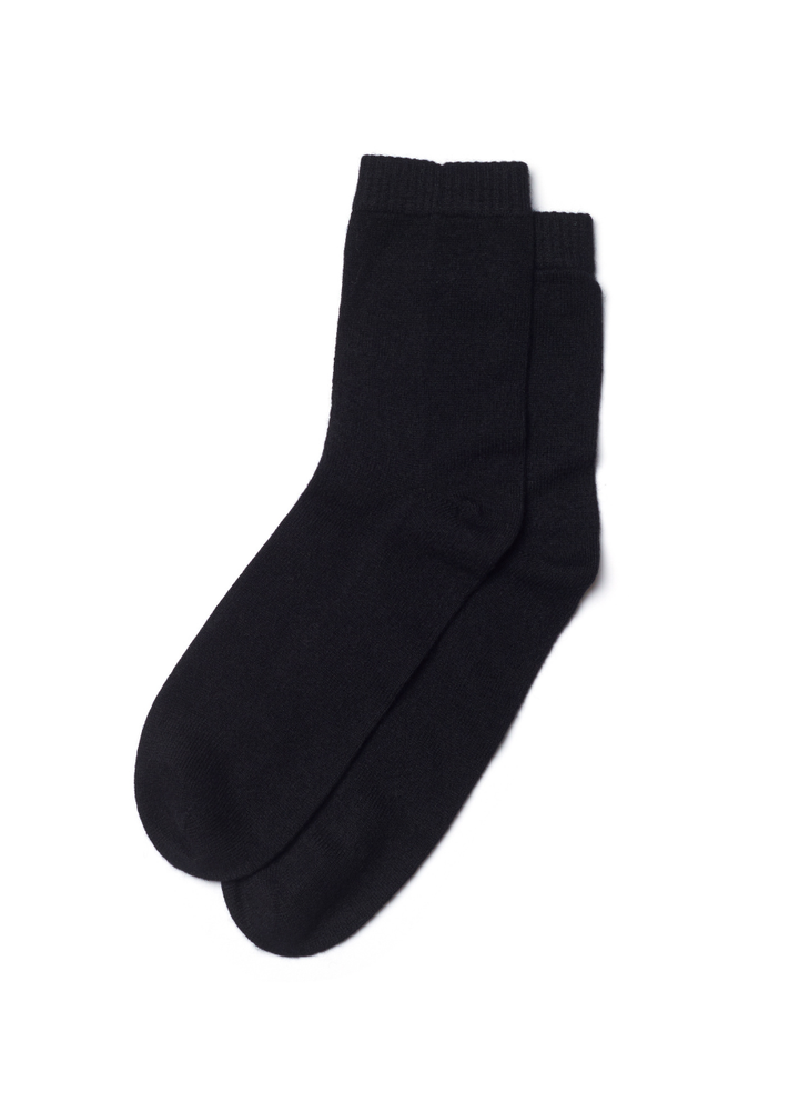 Denner cashmere Socks in Black, view 2