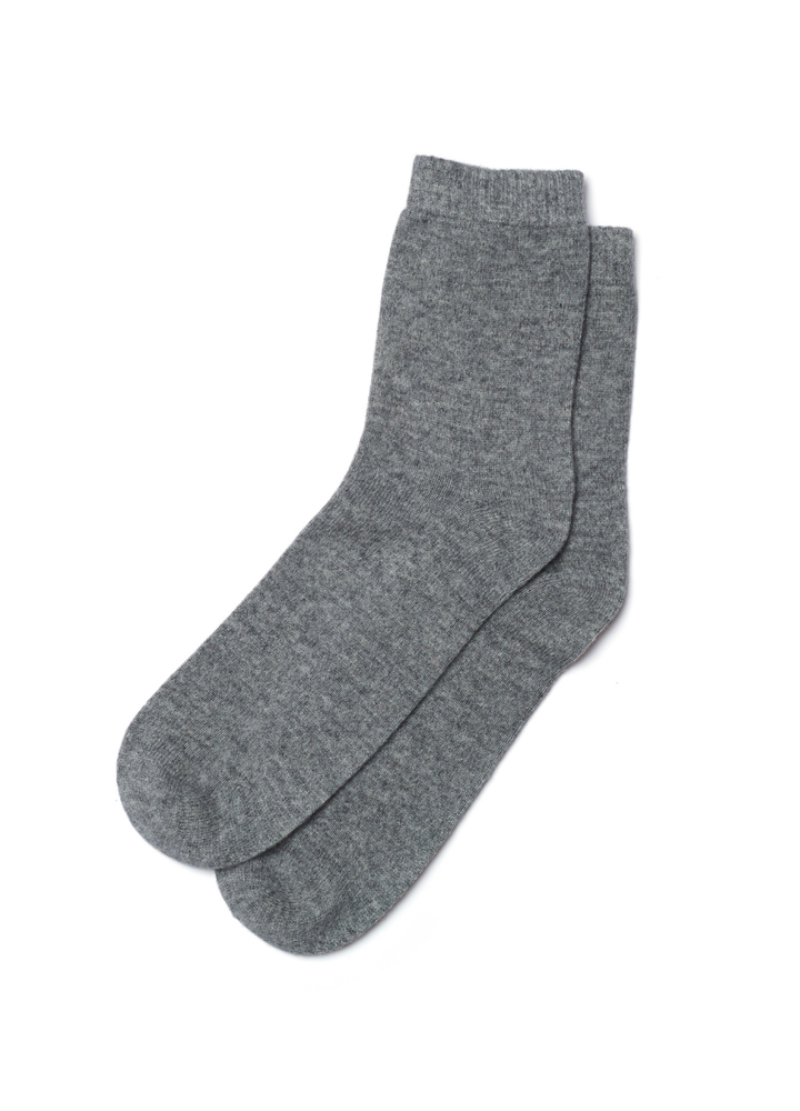Denner cashmere Socks in Mid Grey