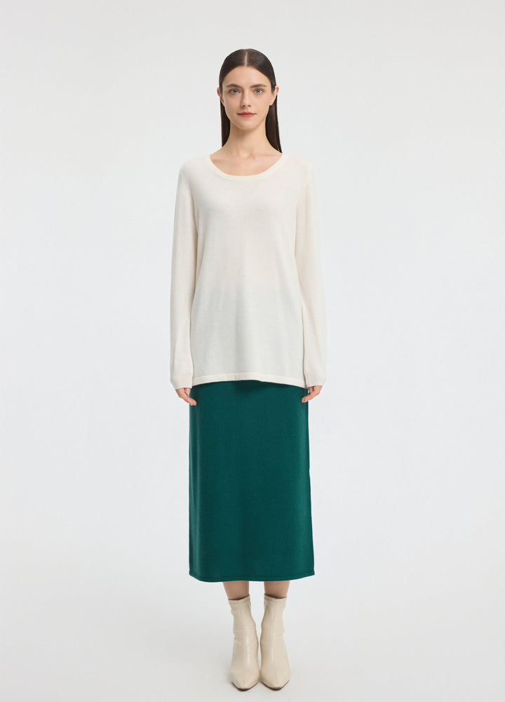 Cashmere Scoop-Neck Tunic