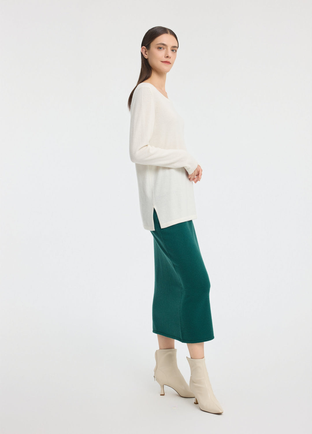 Cashmere Scoop-Neck Tunic