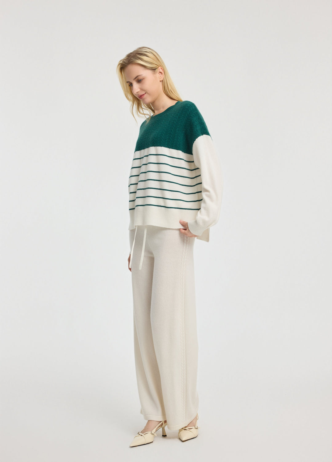 Cashmere Side-Panel Trousers