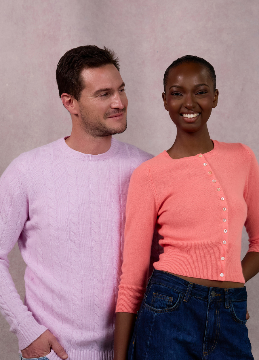 Denner cashmere knitwear, styled together