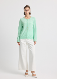 Cashmere Crew Neck Cardigan