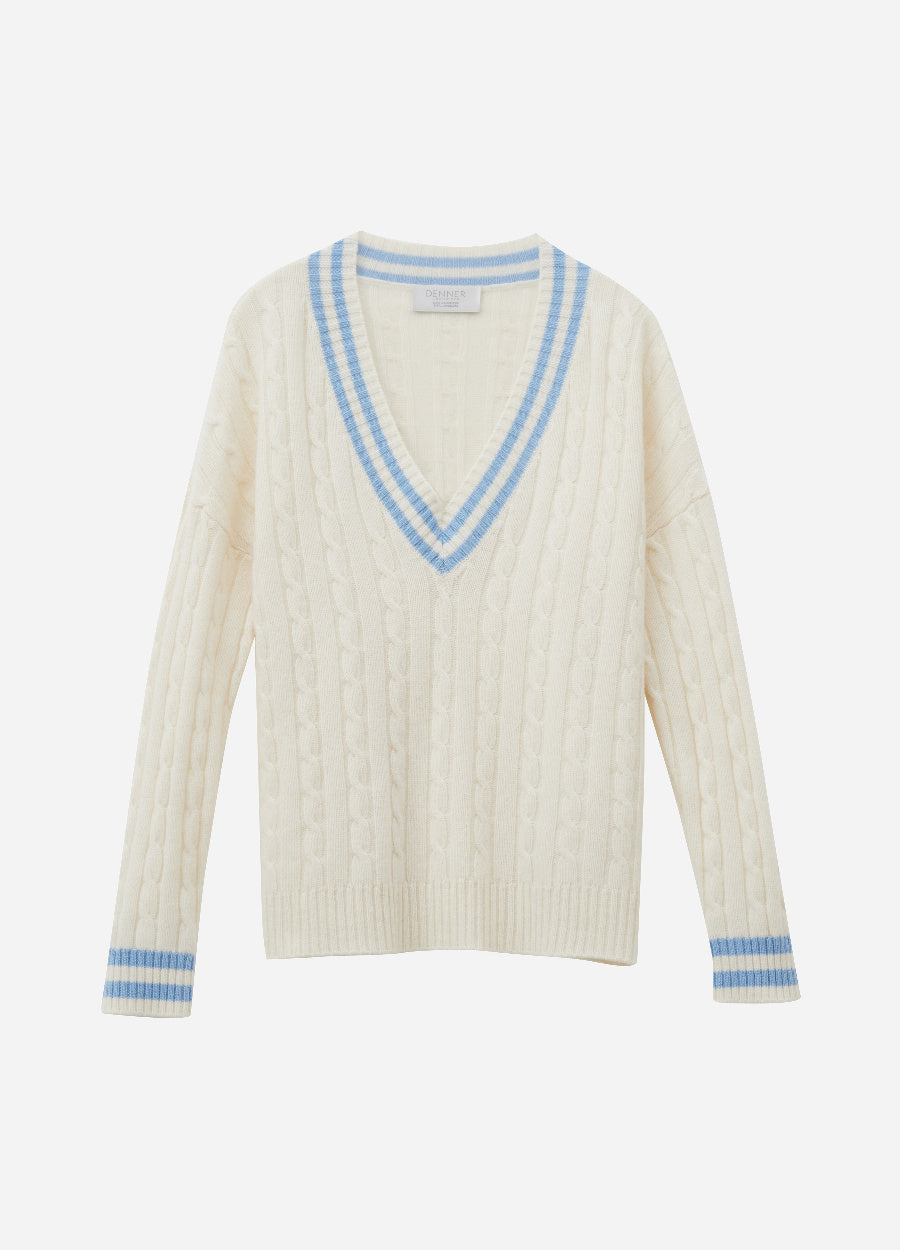 Cashmere Women's Cable Cricket Jumper