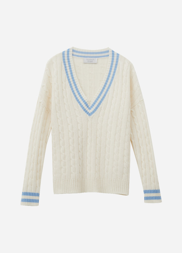 Cashmere Women's Cable Cricket Jumper