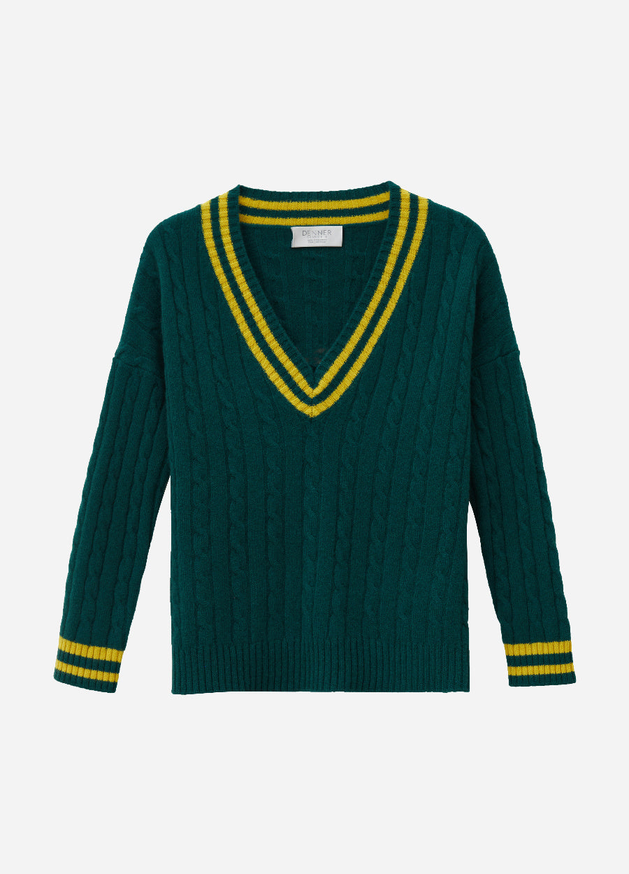 Cashmere Women's Cable Cricket Jumper