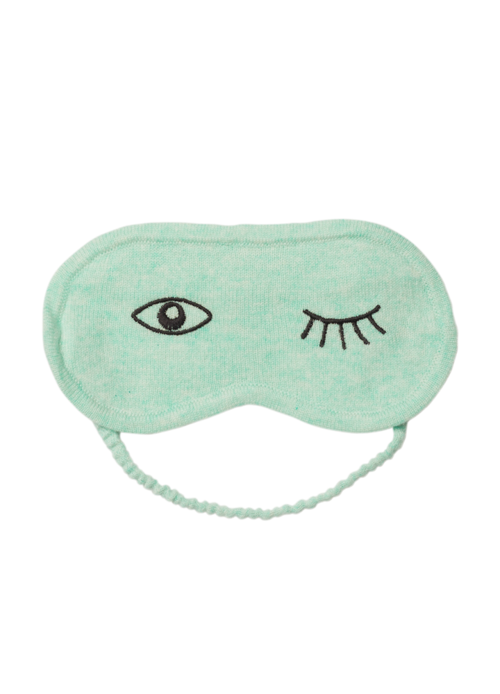 Denner cashmere Wink Eye Mask in Apple Mist
