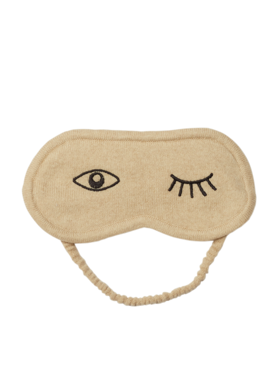 Denner cashmere Wink Eye Mask in Cream