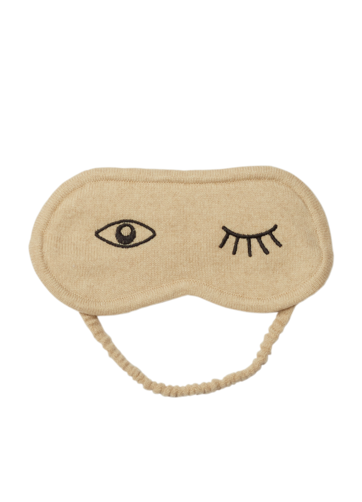 Denner cashmere Wink Eye Mask in Cream