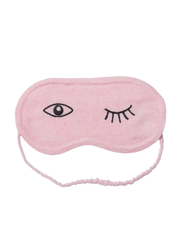 Denner cashmere Wink Eye Mask in Crystal Pink