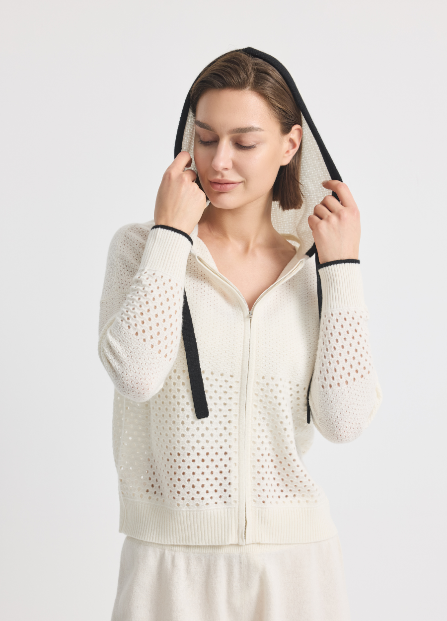 Cashmere Wimbledon Zip Hoodie