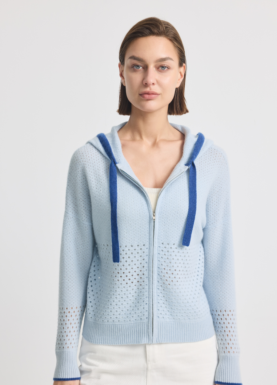 Cashmere Wimbledon Zip Hoodie