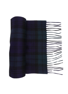 Cashmere Woven Short Checked Scarf