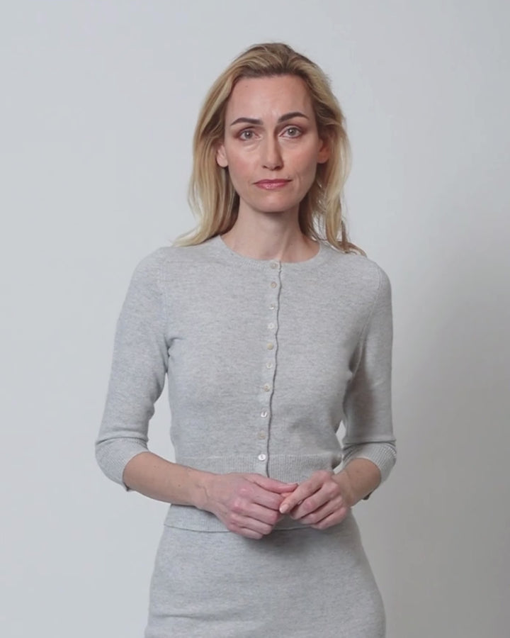 Cashmere Cropped Cardigan (Classic Colours)