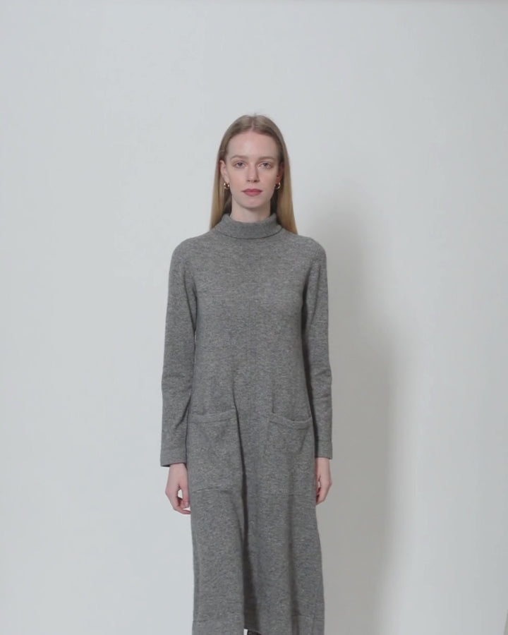 Cashmere Mock Neck Dress